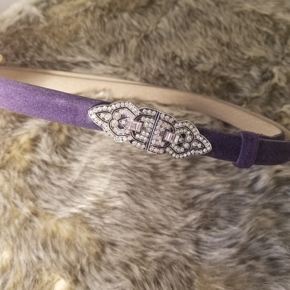 Ralph Lauren Purple Suede FULLY adjustable belt - Picture 3 of 8